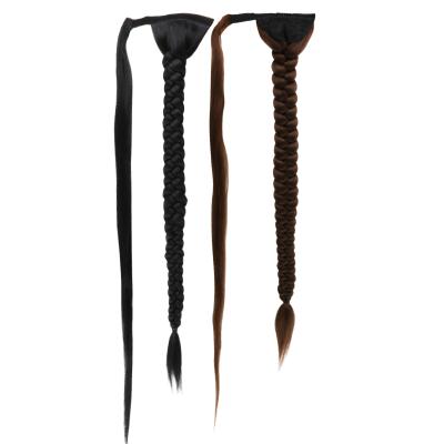 China Long Braided Ponytail Synthetic Ombre Color Superb Braided Wrap Around Synthetic Ponytail Ponytail Extensions for sale