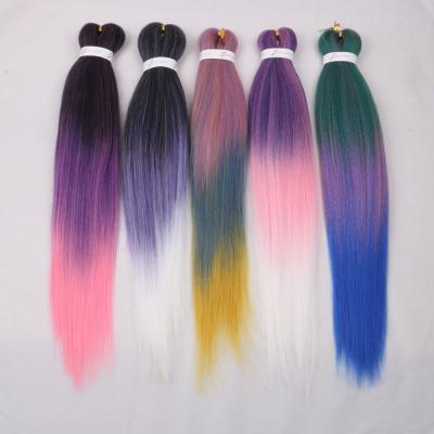 China CROCHET 200pcs shipping by DHL express Cheap 26inch Long Solid Color Pre Stretched Ombre Style Perm Yaki Braids Synthetic Braiding Hair for sale