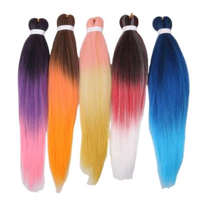 China LOW TEMPEATURE Solid&ombre Color Synthetic Perm Yaki Fiber Volume Pre Stretched Braiding Hair 100pcs/carton Shipping By DHL Express Wholesale 26