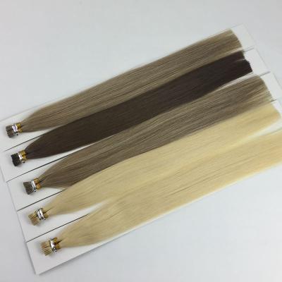 China Popular Russian Silky Straight Wave Virgin Hair Keratin Hair Extension 1.0g i Tip Hair for sale