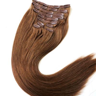 China Straight 100% Virgin Peruvian Remy Hair Double Drawn 320g Seamless Clip In Extensions Hair for sale