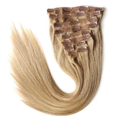 China Straight Bigger Stock 100% Virgin Remy Human Hair Full Thick Ends Clip In Hair 100% Hair Extensions for sale