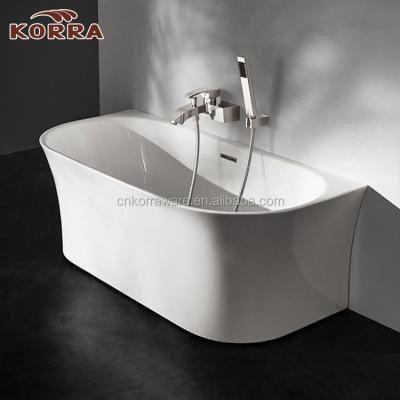 China Modern Colorful Skirted Three Side Hotel Bathtubs, Factory Supply Rectangular Acrylic Bathtub Easy To Install for sale