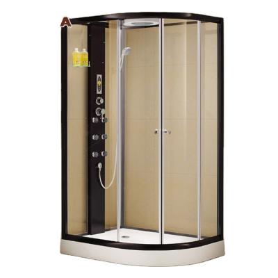 China Modern Acrylic Material Shower Tray, Sliding Aluminum Alloy Frame Small Shower Steam Enclosure Polished Glass Shower Enclosure for sale