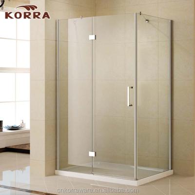 China Modern Rectangle Shower Enclosure, Stainless Steel Handle Shower Compartment With 1 Hinged Door Panel for sale