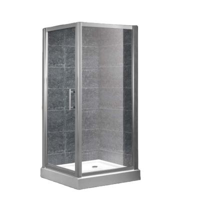 China Modern Household Square Shower Room Corner Enclosure , Hotel Bathroom Swing Glass Door for sale