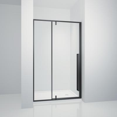 China Modern High Quality Aluminum Profile 6463 Matte Black Shower Enclosure With Stainless Steel Handle for sale