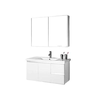 China 2018 Modern French American Designed Antique White Cabinet Modern Hotel Bathroom Vanity Cabinet, Double Mirror View Cabinet for sale