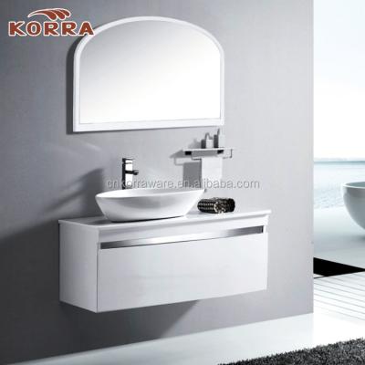 China Modern Popular Modern Simple White Bathroom Vanity Sink Plywood Fit Bathroom Cabinet for sale