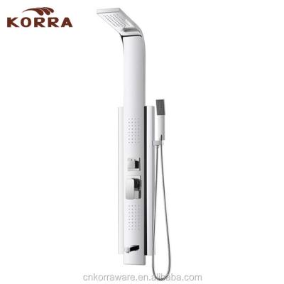 China Zinc Alloy Metered Decorative Faucets Hotel Bathroom Shower Column System Shower Panels With Shower Head for sale