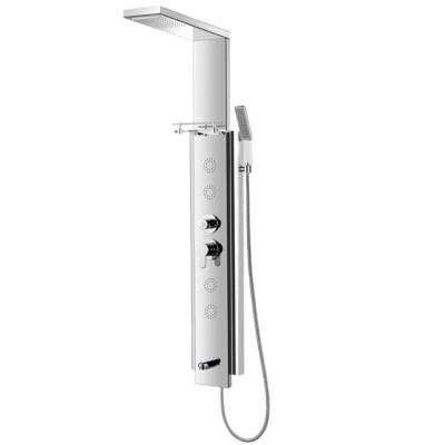 China Without Sliding Bar Polished Bathroom Exterior BRACKET SERIES, Bathroom Wall Shower Panel Electronic Temperature Display Shower Panel for sale