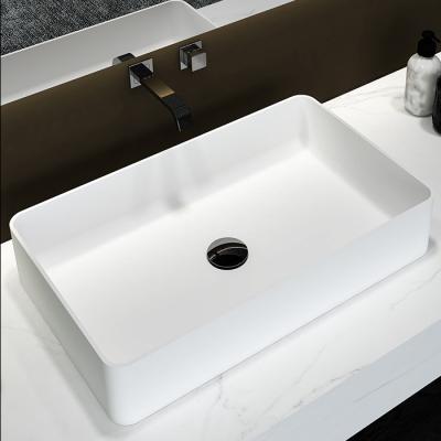 China Modern High Quality Bathroom Resin Artificial Stone Basin for sale