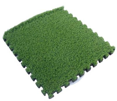 China New Brand Eco-friendly EVA Turf Titles Interlocking Artificial Grass Puzzle Mat for sale