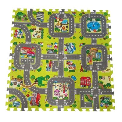 China Educational toy 30*30*1cm EVA tatami puzzle mat with printing pattern for kids with EN71 for sale