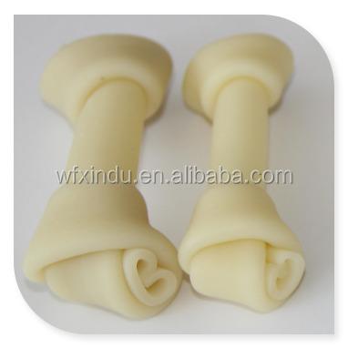 China Stocked Milk Flavor Dog Treats Knotted Bone Pet Food Dog Chew for sale