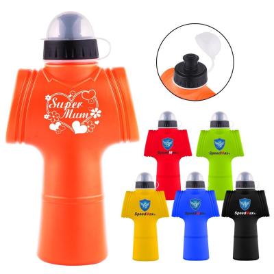 China Sustainable Stock Amazon T-shirt BPA Free Drinking Sports Bottle 450ml Hot Selling Plastic Water Bottle for sale