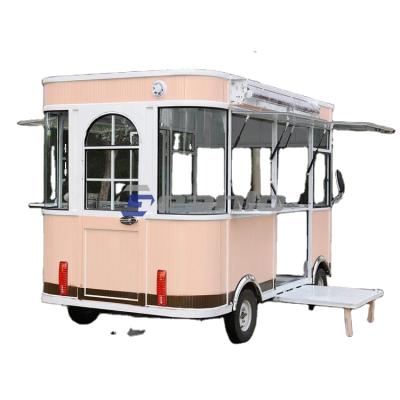 China Geanlo New Designed Bbq Fruit Vending Pizza Trailer Street Snack Promotion Price Customized Mobile Electric Food Car For Sale for sale