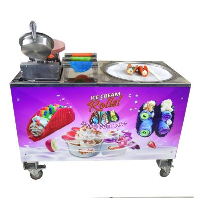 China Geanlo Manual Mobile Food Trailer fried roll fruit floor ice cream machine for sale