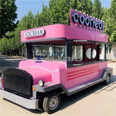 China Fast Food Food Cart Truck Trailer Food  Beverage Vending Van Catering Truck for sale