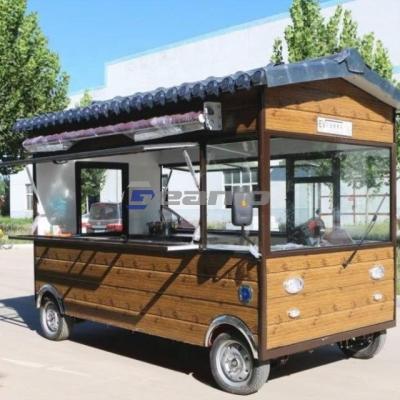 China Food Catering Food Trailers Fully Equipped Taco Truck Mobile Kitchen Pizza Coffee Cart BBQ Trailers Cheap Mobile Food Truck for sale