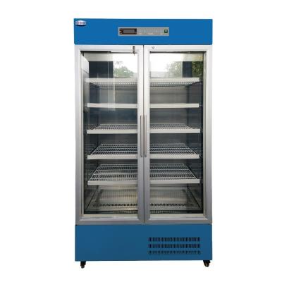 China Hospital Porcelain Best Quality Double Doors 2-8 Vaccine Reagent Storage Refrigerator 660l for sale