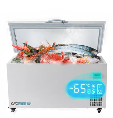 China Hotel 220L super low capacity -65C degree horizontl chest freezer for sashimi storage for sale