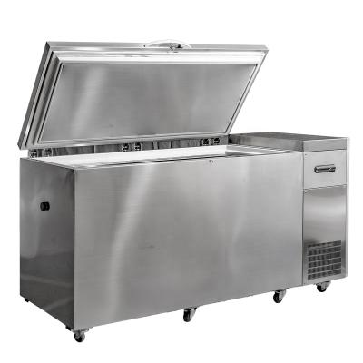 China 658 L Temperature Chest Stainless Steel Single-temperature Ultra-low 65 Degree Freezer For Meat Beef Seafood for sale