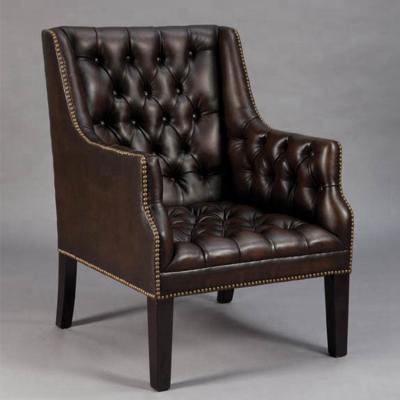 China Comfortable Leather Seat Adjustable Modern Classic Accent Pattern Living Room Furniture Supplier Wood Frame Chair (Other) for sale