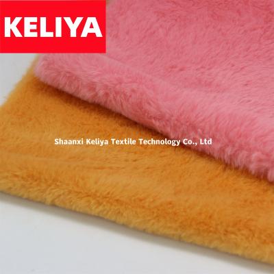 China KELIYA Waterproof 100% Polyester Knit Plush Faux Fur Fabric for sale