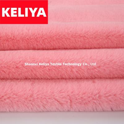 China Waterproof KELIYA Rabbit Fur Fabric Soft Plush Fur Fabric for sale