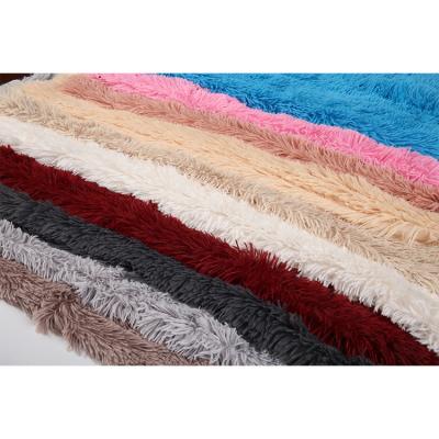 China Hot Sale Auto Upholstery 100% Recycled Polyester 40mm Long Pile Plush Knitted Faux Fur Fabric For Pet Nest for sale