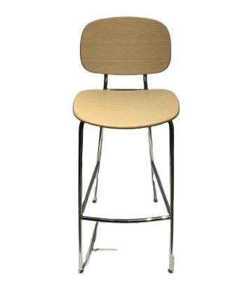 China Modern W&R BS307 pp plastic bar chair modern style with steel backrest legs for leisure room restaurant set for sale