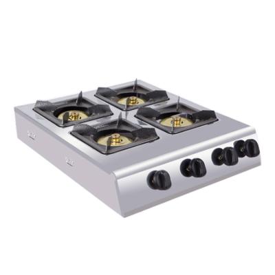 China Commercial High Quality Type 4 Burner Low Price Stainless Steel Commercial Table Gas Stove for sale