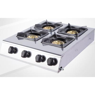 China Commercial High Quality Stainless Steel Kitchen Restaurant 4 Burner Table Top Gas Home Gas Hob for sale