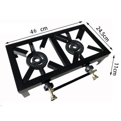 China Durable Cast Iron Outdoor 2 Burner Angel Iron Gas Cooking Stove for sale