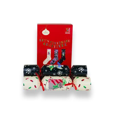 China Recyclable Christmas Custom Display Socks Gift Coardbord Paper Box For Socks for sale