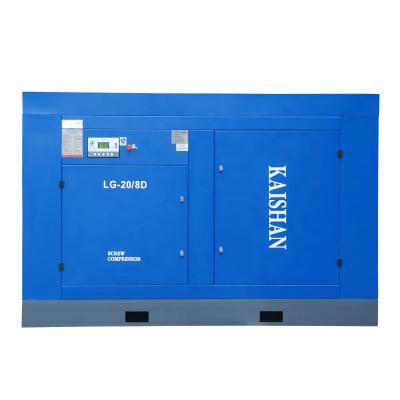 China OIL-LESS famous brand Kaishan 15kw 20hp electric industrial rotary screw air compressor for sale for sale