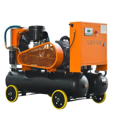 China Lubricating Oil Manufacturer Supply Fan Cooling Screw Air Compressor Airhorse Industry Mobile Diesel Air Compressor for sale