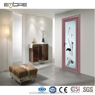 China Unbreakable Swing Nigeria Toilet Aluminum Door Glass Door Price for sale