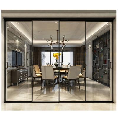 China Modern Narrow Frame Sliding Doors, Slide Glass Door, Thin Frame Sliding Door for sale