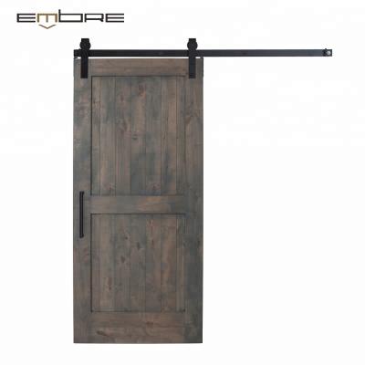 China Simple Design Chinese Wooden Barn Door Wood Doors for sale