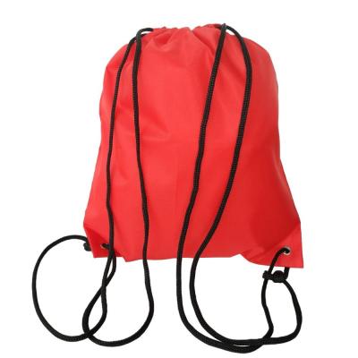 China Logo Large Polyester Drawstring Bag Custom Made Eco Friendly Cheap Eco Friendly for sale