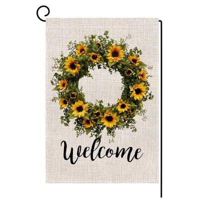 China Custom Embroidered/Printed Logo Outdoor Yard Garden Flag Double Sides Sublimation Printing for sale