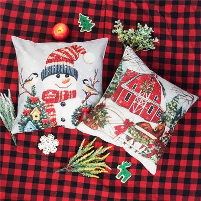 China PORTABLE Custom Sublimation Digital Printing Polyester Cotton Canvas Sofa Cushion Cover Pillow Case Soft For Home Decor for sale