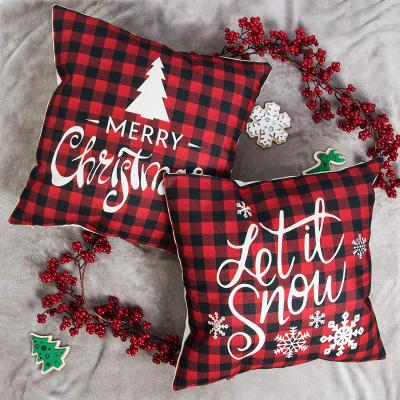 China PORTABLE Christmas Decoration Digital Printing Sofa Cushion Cover Soft Pillow Case for sale