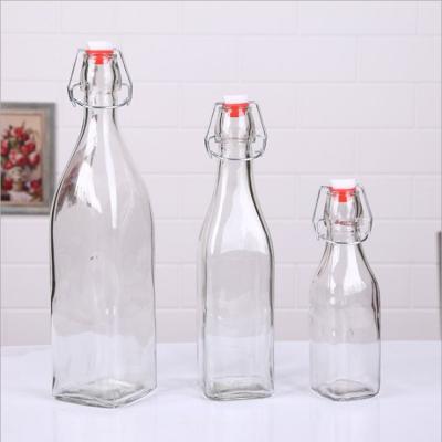 China Household Products Sell Juice Glass Bottles Beverage Bottle 500ml 1000ml Swing Top Beverage Biodegradable Wholesale Milk Bottle for sale