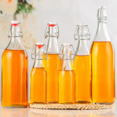 China Household Products Empty Bottles Beverage Bottle 500ml Wholesale Beverage Container Glass Bottle With Seal for sale