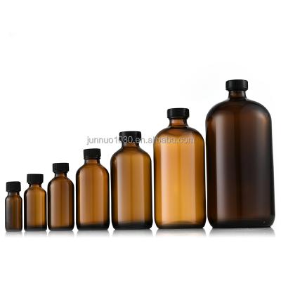 China Cosmetic Glass Bottle 480ml Brown Boston Spray Bottles 16oz Boston Pump Bottle for sale