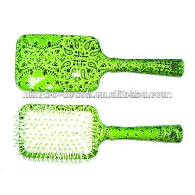 China Beautiful Water Paddle Hair Transfer Brush Paddle Hair Comb Detangling Hair Brush for sale