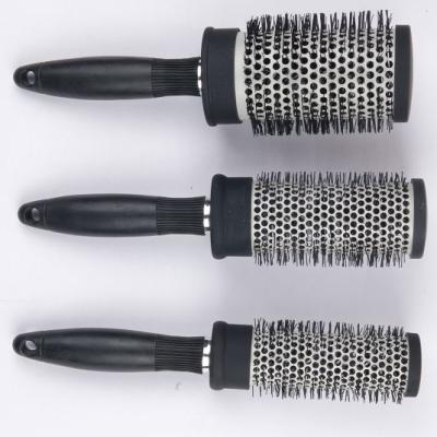 China Compact Ceramic Metal Tube Hair Brush Roll Salon Aluminum Hair Brush for sale